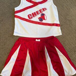 Cheer Costume 2 piece red/white size child Large
